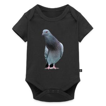 Taube. dove - Baby Premium Kurzarmbody - Schwarz - Vorne