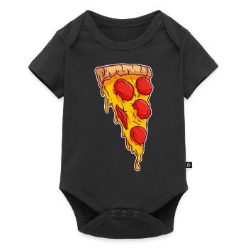Pizza Kruste Scheibe Pizza Pie Maker Bäcker - Baby Premium Kurzarmbody - Schwarz - Vorne