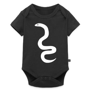 Faune, animal, serpent, silhouette sauvage - Body à manches courtes Premium Bébé - noir - Devant