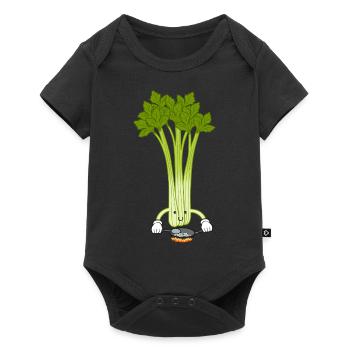 Celery Chef Cooking Cute Celery Vegetables - Baby Premium short-sleeve bodysuit - black - Front