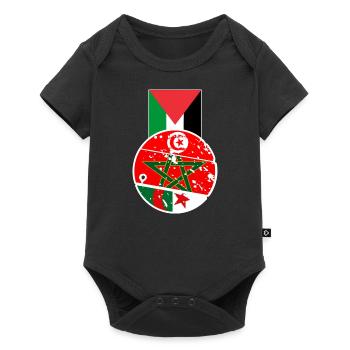 Palestine Maroc Algérie Tunisie Maghreb - Body à manches courtes Premium Bébé - noir - Devant