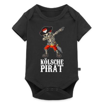 Carnival Kölle Alaaf Dabbing Skeleton Fun with Pirate - Baby Premium short-sleeve bodysuit - black - Front