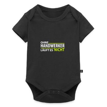 Ohne Handwerker läuft es nicht - Baby Premium Kurzarmbody - Schwarz - Vorne