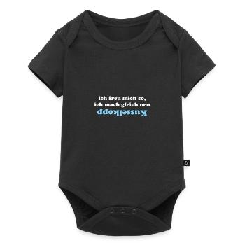 Ich freu mich so, ich mach nen kusselkopp - Baby Premium Kurzarmbody - Schwarz - Vorne