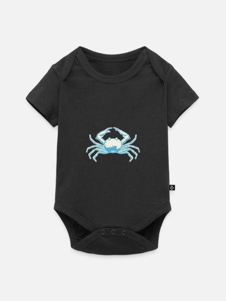 Krabbe - Baby Premium Kurzarmbody - Schwarz