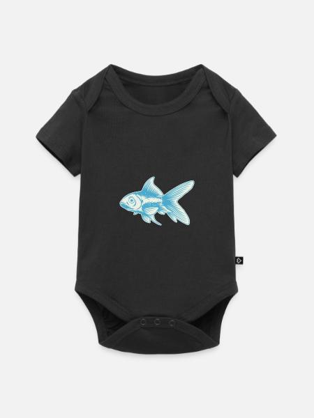 Poisson - Body à manches courtes Premium Bébé - noir