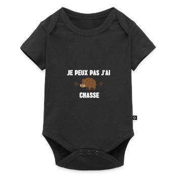 je peux pas j'ai chasse - Body à manches courtes Premium Bébé - noir - Devant