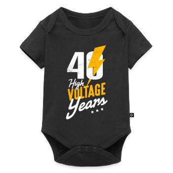 40th Birthday - Baby Premium short-sleeve bodysuit - black - Front