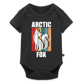 Niedliches Polarfuchs-Geschenk - Baby Premium Kurzarmbody - Schwarz - Vorne