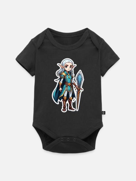 Dungeon Elf Mage - Baby Premium Kurzarmbody - Schwarz