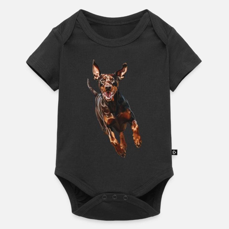 Dobermann - Baby Premium Kurzarmbody - Schwarz