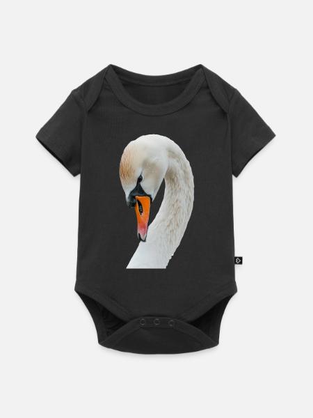 Schwan - Baby Premium Kurzarmbody - Schwarz
