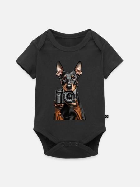 Dobermann - Baby Premium Kurzarmbody - Schwarz
