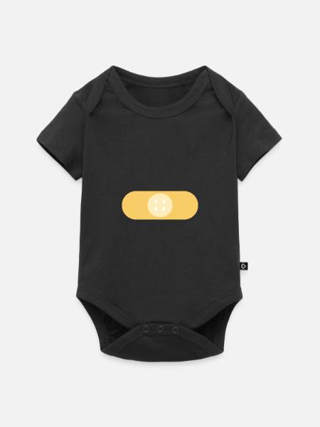 Pflaster Süß Pastellfarben - Baby Premium Kurzarmbody - Schwarz
