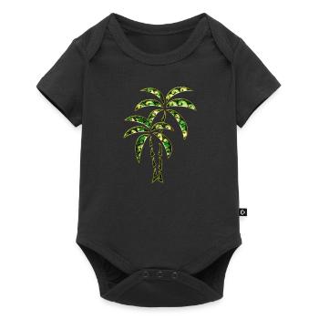 Palme Tropical Tatouage d’été Arbres Illustration - Body à manches courtes Premium Bébé - noir - Devant