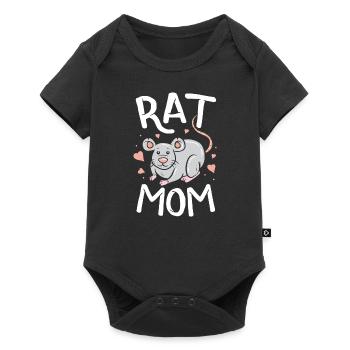Rat Mom Funny Retro Pet Mouse Rat Rodent Gift - Baby Premium short-sleeve bodysuit - black - Front