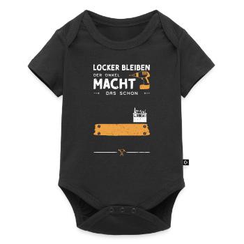Locker Bleiben Der Onkel Macht D... - Baby Premium Kurzarmbody - Schwarz - Vorne