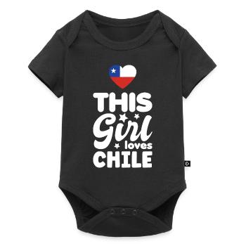 Chili Drapeau Amérique du Sud Drapeau chilien Vintage - Body à manches courtes Premium Bébé - noir - Devant