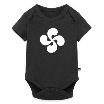 Croix Basque seul Rouge - Body à manches courtes Premium Bébé - noir - Devant