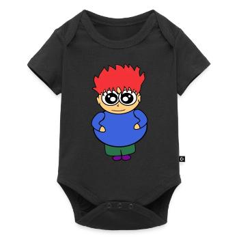 Rote Haare Rothaariger - Lustige Zeichnung - Baby Premium Kurzarmbody - Schwarz - Vorne