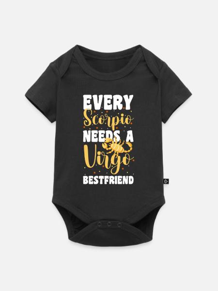 Sternzeichen Astrologie Astro - Baby Premium Kurzarmbody - Schwarz
