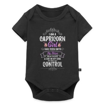 Signe du zodiaque Divinité Vesta - Body à manches courtes Premium Bébé - noir - Devant
