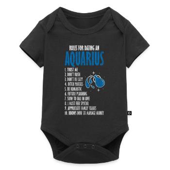 Zodiac sign January Astrology Moon - Baby Premium short-sleeve bodysuit - black - Front