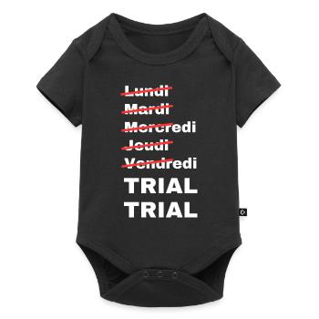 week-end trial - Body à manches courtes Premium Bébé - noir - Devant