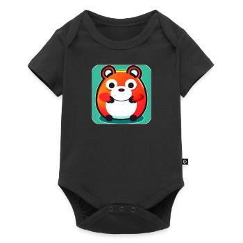Cute cute fat hamster - Baby Premium short-sleeve bodysuit - black - Front