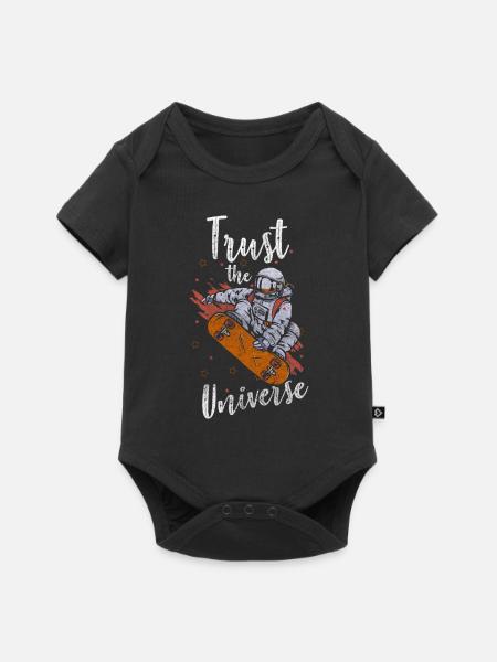 Astronaut Stern Astronomie Kosmos - Baby Premium Kurzarmbody - Schwarz