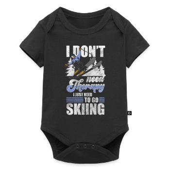 Snowboarden Snowboard Winter Skiurlaub - Baby Premium Kurzarmbody - Schwarz - Vorne