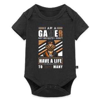 PC Gamer Nerd Geek League - Baby Premium short-sleeve bodysuit - black - Front