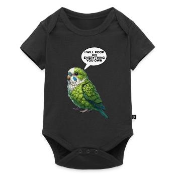 Parrotlet Bird Green Parrotlet - Baby Premium short-sleeve bodysuit - black - Front