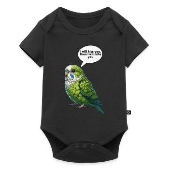 Parrotlet Bird Green Parrotlet - Baby Premium short-sleeve bodysuit - black - Front