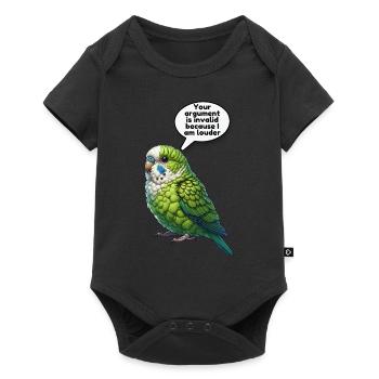 Parrotlet Bird Green Parrotlet - Baby Premium short-sleeve bodysuit - black - Front