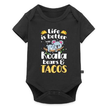 Eucalyptus Animal Welfare Forest - Baby Premium short-sleeve bodysuit - black - Front