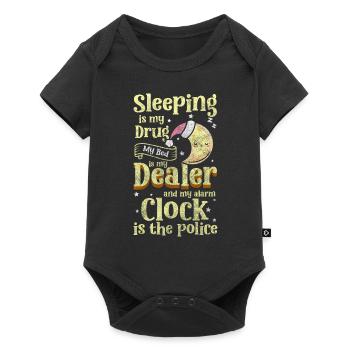 Sleeping Late Sleeper Resting Pillow - Baby Premium short-sleeve bodysuit - black - Front