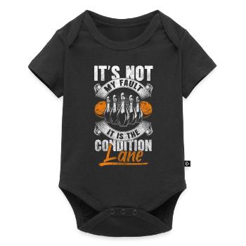 Bowling Split Bowling Verein - Baby Premium Kurzarmbody - Schwarz - Vorne