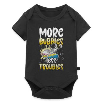 Bubble Tea Tee Eistee Liebhaber - Baby Premium Kurzarmbody - Schwarz - Vorne