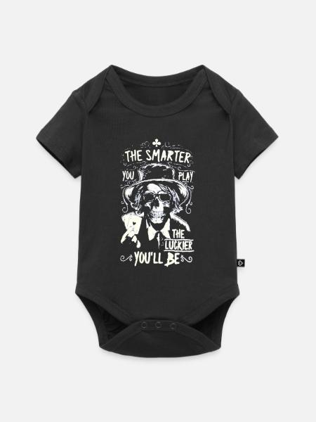 Pokern Poker Spruch - Baby Premium Kurzarmbody - Schwarz