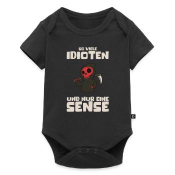 So Viele Idioten Und Nur Eine Sense Fun Geschenk - Baby Premium Kurzarmbody - Schwarz - Vorne
