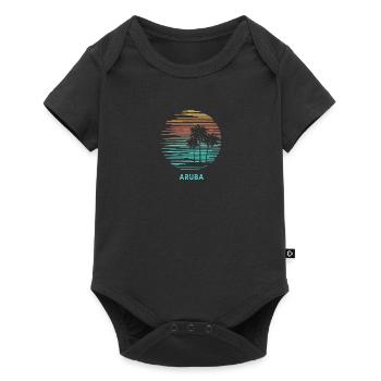 Aruba Cool Souvenir Vacation Artistic - Baby Premium short-sleeve bodysuit - black - Front