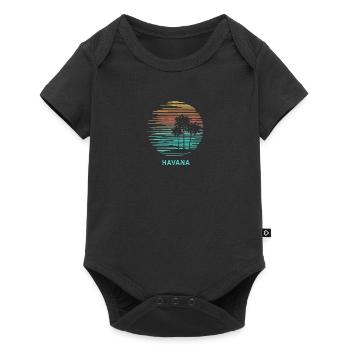 Havana Cuba Cool Souvenir Vacances Artistique - Body à manches courtes Premium Bébé - noir - Devant