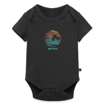 Molokai Hawaii Cool Souvenir Vacances Artistique - Body à manches courtes Premium Bébé - noir - Devant