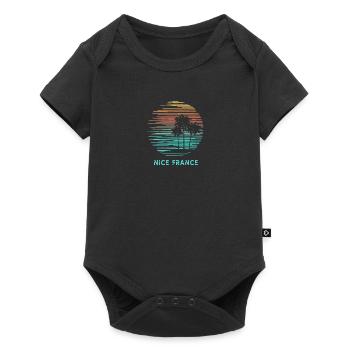 Nice France Cool Souvenir Vacances Artistique - Body à manches courtes Premium Bébé - noir - Devant