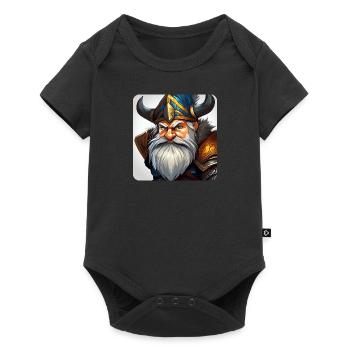 Little grumpy dwarf leprechaun gnome - Baby Premium short-sleeve bodysuit - black - Front