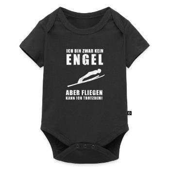 Skispringen | Skispringer | Skisprung | Skifliegen - Baby Premium Kurzarmbody - Schwarz - Vorne