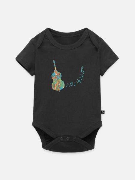 kontrabass e 4 - Baby Premium Kurzarmbody - Schwarz