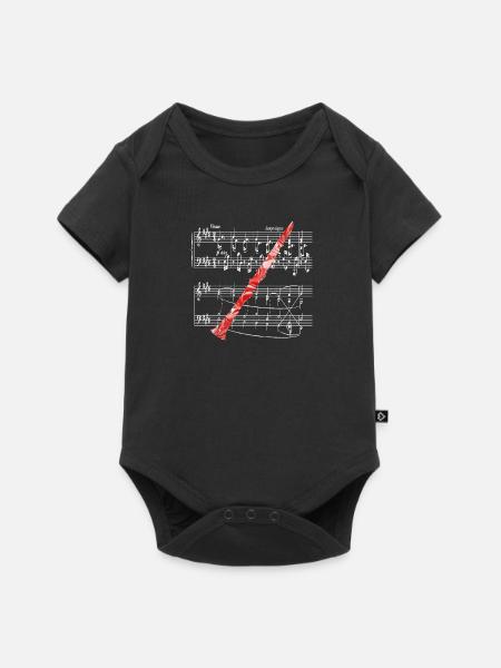 klarinette e 9 - Baby Premium Kurzarmbody - Schwarz