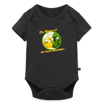 die natur ist die beste apotheke - Baby Premium Kurzarmbody - Schwarz - Vorne